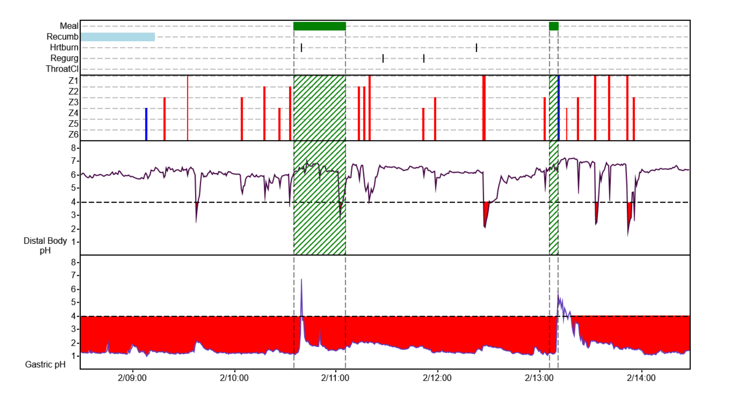 Reflux strip chart